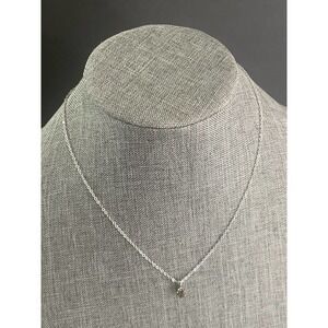 Silvertone Smoky Quartz 18” Chain Lightweight Casual Dressy Pendant